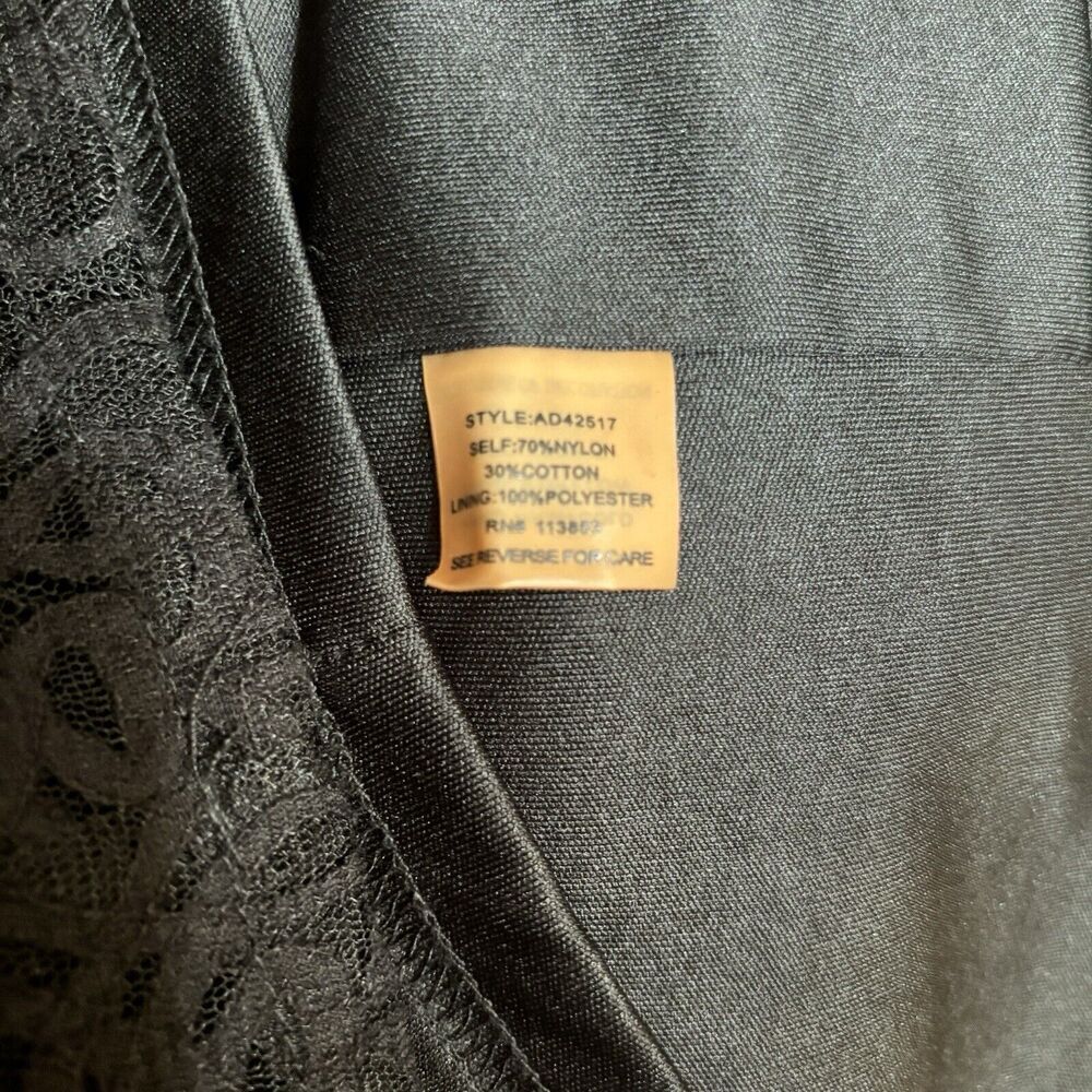 41 Hawthorn Stitch Fix Sheath Dress Womens Medium Black Lace Overlay Cocktail - Picture 7 of 8